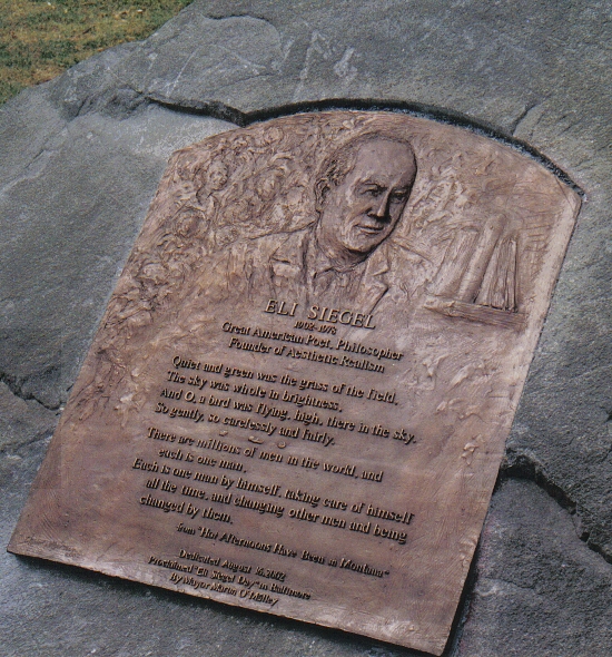 Eli Siegel Memorial in Baltimore's Druid Hill Park