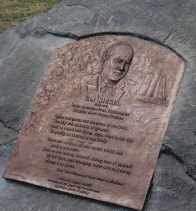 Eli Siegel memorial plaque in Druid Hill Park, Balt., MD by artist/consultant Chaim Koppelman