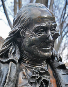 Ben Franklin, statue at University of Pennsylvania